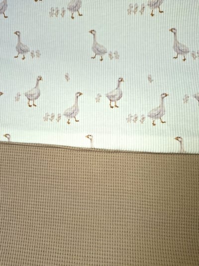 Oogappel Gansjes Deken Kinderwagen Wieg 60x80 cm-Donker Beige