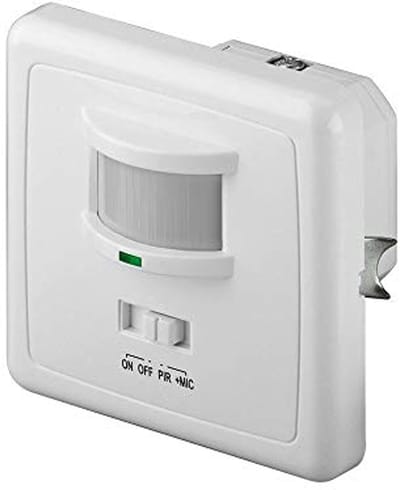 Infrarood en Akoestische Bewegingsmelder voor Wandmontage - 160° Detectie, 9 m Bereik, Binnengebruik (IP20), Geschikt voor LED
