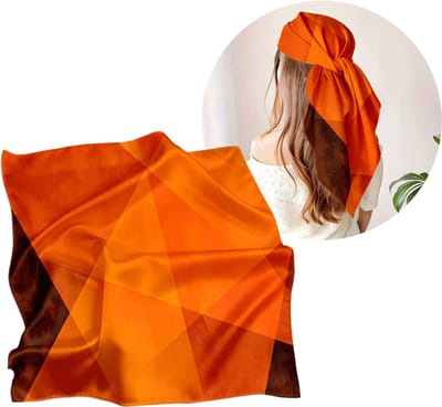 Flipflop Club® Scarf Soleil | Satijnen Hoofdsjaal | Koningsdag & WK 2026 | Festival Head Scarf | Bandana | Headscarf | Oranje Sjaal Dames | Zijdezacht Sjaaltje