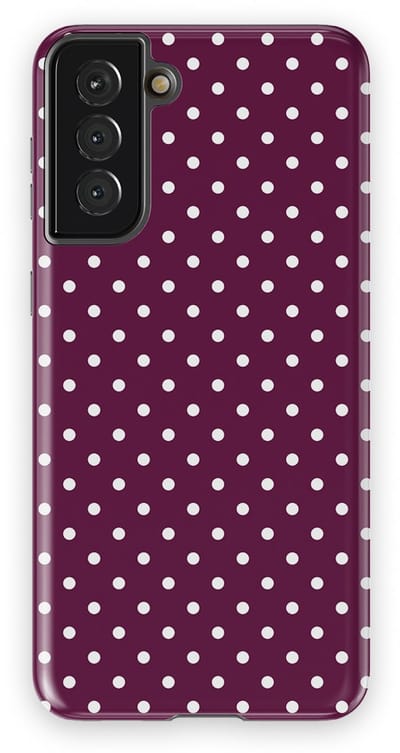 Polka Dots Hoesje Samsung Galaxy S21 Plus | Geschikt Voor Mag | Stippen Design Backcover Samsung Galaxy S21 Plus Purple Pop