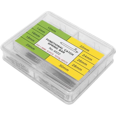 RVS Veerstaaf Set 12 30mm Assortiment Maat Horlogeband Schakelpennen voor Horlogemakers yellow