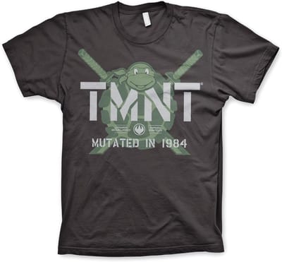 Teenage Mutant Ninja Turtles Heren Tshirt -S- Mutated In 1984 Grijs