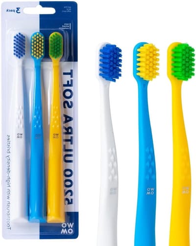 Zachte Tandenborstel - Handtandenborstel Set - Dagelijkse Mondverzorging - 0.01mm Borsteldiameter - 3 Stuks - Kleurmix