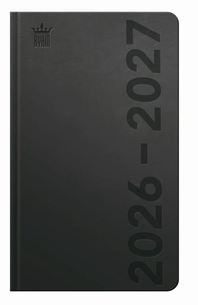 Ryam | Cursus agenda DeLuxe | 2026/2027 | Genaaid gebonden | A6 | 12 mnd | Zwart |