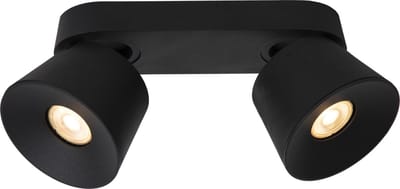 Lucide TRIGONO - Plafondspot (Plafondlamp) - 2xGU10 - Zwart