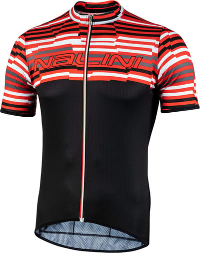 Nalini Fietsshirt Korte Mouwen Heren Zwart/Rood - Chamonix1924 Black/Red - M