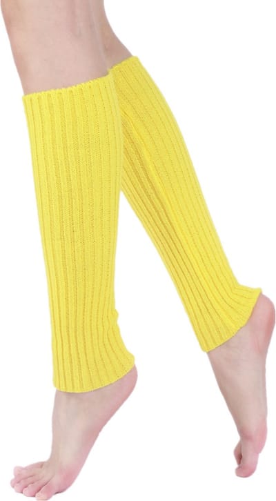 Nivard Beenwarmers - Dames - Overknee - Ballet - Wol - Kniekousen - Leg Warmers - Warm - Party - Geel