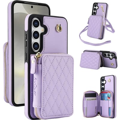 Crossbody Polsband Hoes voor Samsung Galaxy S25 Ultra S24 FE S23 S22 Plus A14 A54 A15 A35 A55 Portemonnee met Kaarthouder Cover For Samsung Galaxy S24 Ultra