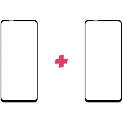 DuoPack: Samsung Galaxy A21s screenprotector gehard glas Edge to Edge