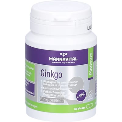 Mannavital Ginkgo Platinum (60 vega capsules)