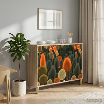 vidaXL - Dressoir - ZAANDAM - Sonoma - 102 - x - 33 - x - 75 - cm - Bewerkt - hout