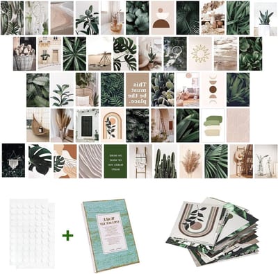 MK Stoer -Ansichtkaarten - Vintage Botanisch - Retro - Esthetisch - Spreuken - Set van 50 - Mooie Doos - Lijmdispenser - Geschikt voor Postcrossing – Diverse Designs.