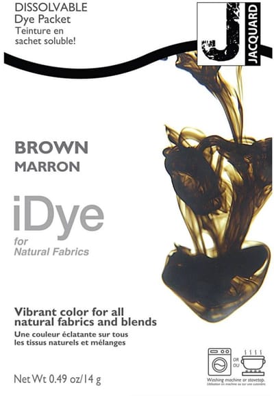 iDye Textielverf Bruin - Kledingverf - Stoffenverf - Voor Katoen Zijde Linnen en Rayon - 14 gram