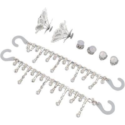 8 Stuks Schoen Charms Set Vlinder Gesp Hart Gesp Ronde Gesp Schoen Charm Ketting Decoratie voor white