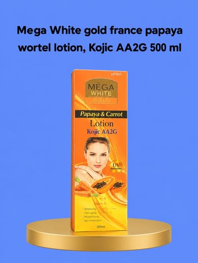 Mega White gold france papaya wortel lotion, Kojic AA2G 500 ml
