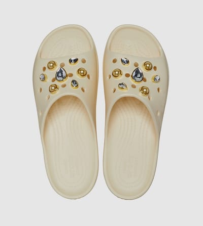 Crocs Platform Crystal Pearl Slippers Vanille Maat 41/42 US W10