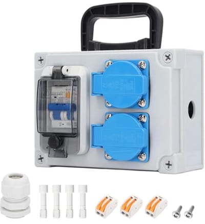 Stroomverdeler 230V 16A voor Bouwplaats en Industrie - Waterdicht en Duurzaam