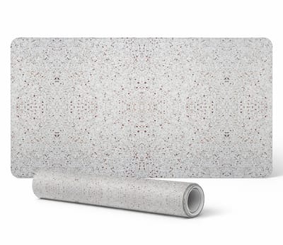 Vinyl beschermmat met een modern symmetrisch terrazzopatroon, 90x45 cm