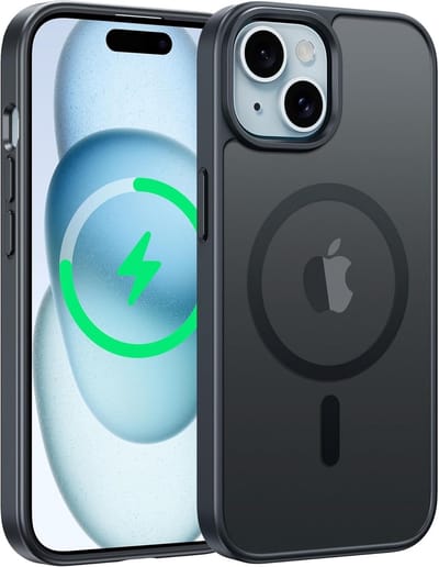 Ntech - Hoesje Geschikt voor iPhone 15 Hoesje Mat Zwart – Transparant Bumper Hoes - Geschikt voor MagSafe hoesje iPhone 15 – Slank & Schokbestendig
