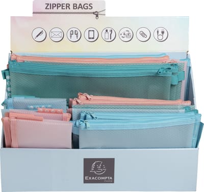 Exacompta Display 36 tassen met zipsluiting A4-A5-A6 Chromaline Pastel - Geassorteerd - 37110E