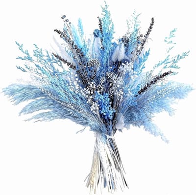 Droogboeket Pampasgras - Boho Bloemen - Woondecoratie Bruiloft - Natuurlijk Gedroogd Materiaal - 44 cm Verpakking - Meerkleurig