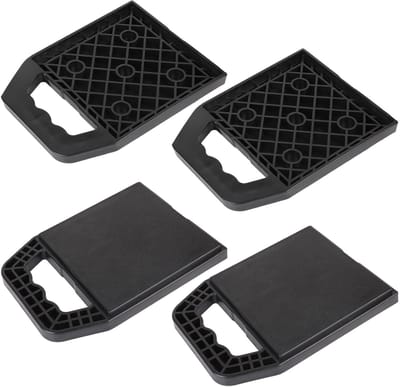Dailygoods- Onderlegplaten 4 Stuks - Stapelbare Steunplaten - Antislip - Duurzaam - 23x17x2cm - Voor Camperkrik