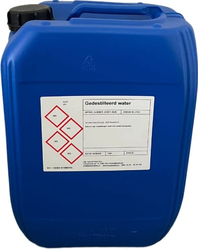 Online chemicalien – Gedestilleerd Water – 20 L – Accu Water – Strijkwater – Zuiver en Veelzijdig