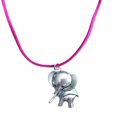 Roze Ketting -Olifant- 45 cm- Charme Bijoux
