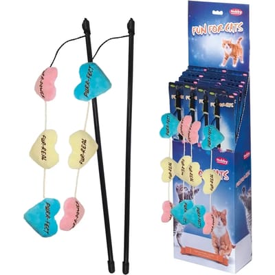 Vishengel voor katten met hartjes en gras Nobby Pet (x20)