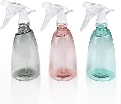 Set van 3 Sprayflessen 500 ml – Hervulbare Transparante Plantenspuit, Kunststof Verstuiver voor Planten, Haarverzorging en Schoonmaak