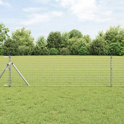 vidaXL - Hekpaal - 2 - st - zilver - 100 - cm - Poedercoated - staal