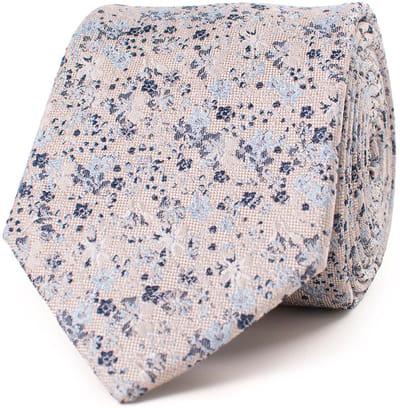 TRESANTI | GLAUCO | Silk tie with delicate wildflowers | Sky Blauw