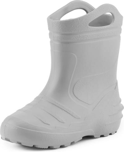 Ladeheid LA-KL-051 Kinder Regenlaarzen - Rubber - met Binnenschoen en Grepen - Waterdicht - EVA - Wasbare Binnenschoen – Grijs – 25