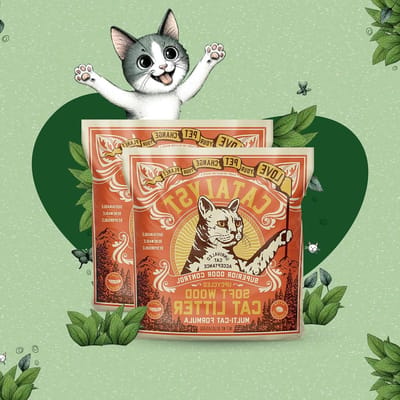 Kattenbakvulling Houtvezel - Natuurlijk Strooisel - Geurbeheersing Kattenbak - Sterke Klontvorming - 2 zakken 45 kg - Natuurlijk