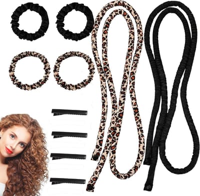Set van 2 Heatless Night Curlers voor Krullend Haar zonder Hitte - Ideaal voor Lang en Medium Haar, Perfect voor een Mooie Hairstyle en Gezonde Krullen