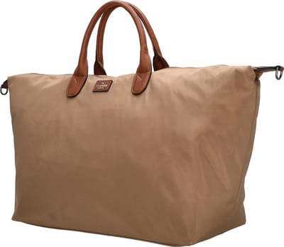 Charm London Buckingham Reistas Weekendtas Grote Hand & Schoudertas - Ook ruimte voor tennisracket of padel racket - Taupe