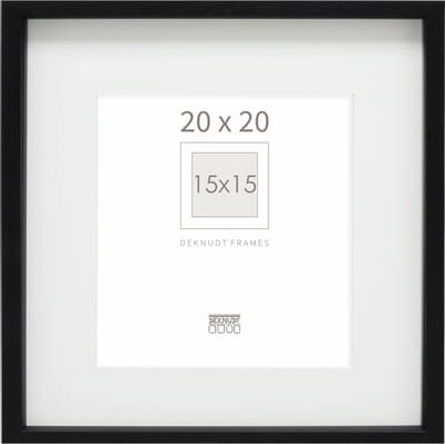 Deknudt Frames Fotolijst - zwart met passe-partout - 15x15 / 20x20 cm