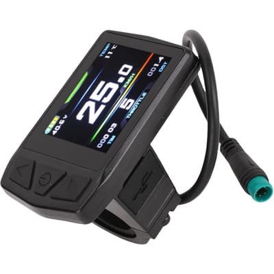 Elektrische Fiets LCD Display Meter Kleurendisplay voor KT LCDTF01U Elektrische Scooter LCD Paneel met 5-pins Waterdichting black