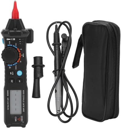 Digitale Multimeter Pen - Spanningstester Stroommeter - Elektrische Metingen Uitvoeren - 180 Graden Roterend LCD - 600V 600mA - Grijs