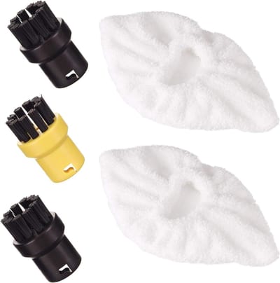 Microvezeldoeken Borstels Set - Stoomreiniger Accessoires - Grondig Schoonmaken - Vervangende Onderdelen - 5 Delige Set - Diverse Kleuren