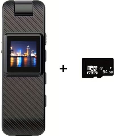 Livano Chest Camera - Bodycam - Politie - Spy Camera - Spy Cam - Verborgen Camera - Spionage Camera - Action Camera - HD + 64GB Opslag
