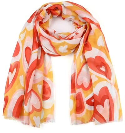 Sunset Fashion Sjaal Retro Love geel 180x90cm
