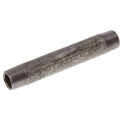 R 3/8'' Verzinkt Stalen Dubbele Pijpnippel 50 Bar DIN 2982 - 100mm [2 Stuks]