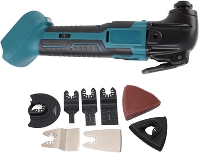 Oscillerend multitool - Multifunctioneel gereedschap - Klusprojecten uitvoeren - Variabele snelheidsregeling - 18V - Zwart