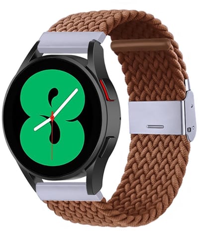 By Qubix - geschikt voor Huawei Watch GT 6 / GT 7 - 41mm - Braided nylon bandje - Bruin