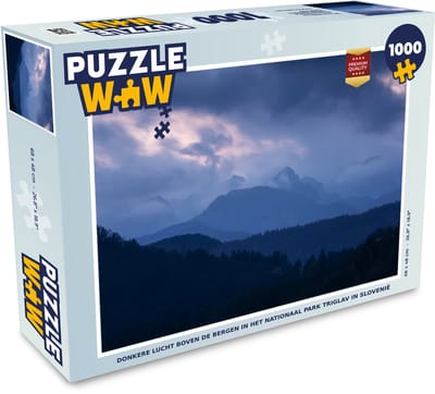 Puzzel Donkere lucht boven de bergen in het Nationaal park Triglav in Slovenië - Legpuzzel - Puzzel 1000 stukjes volwassenen