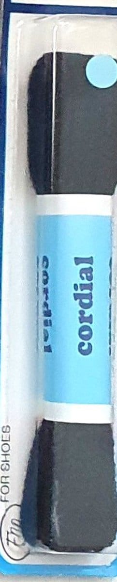 Cordial - Schoenveters - plat donkerblauw - veterlengte 90 cm 5-7 gaatjes