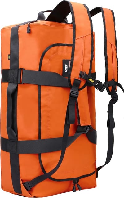 Sporttas Heren - Reistas - Reizen en Sport - Waterdicht en Convertibel - 60 Liter - Oranje