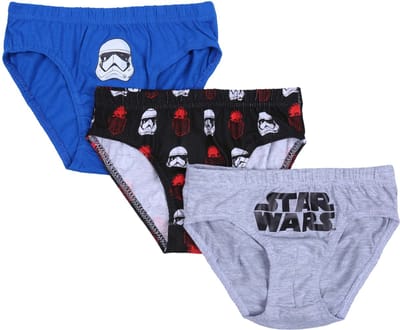 Ondergoedset: grijs, blauw, zwarte jongensslipjes - STAR WARS