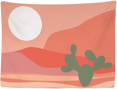 Ulticool - Cactus Decoratie Aesthetic Roze - Wandkleed - 200x150 cm - Groot wandtapijt - Poster - Room Decor - Tiener Meisje